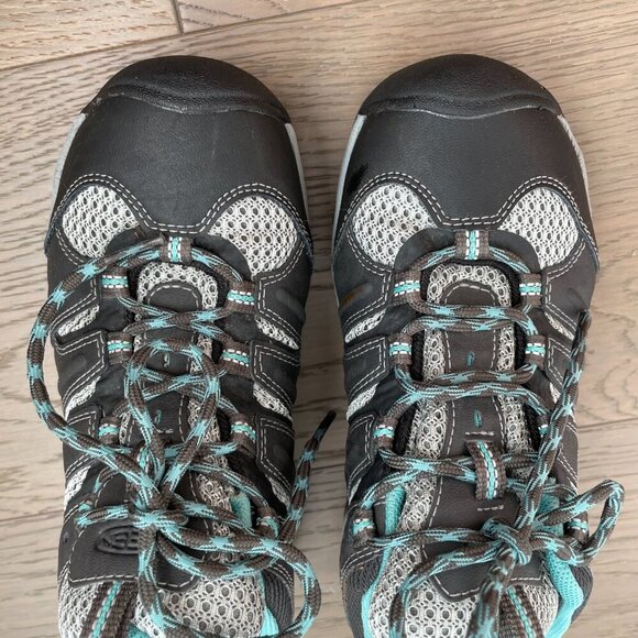 Keen Dry Waterproof Outdoor Hiking Lace Up Rugged Lightweight Shoes Blk Gry Sz 6 - Picture 12 of 13